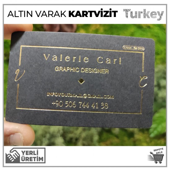 Altın Varaklı Kartvizit